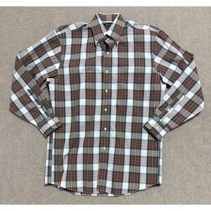 Jos‎ A Bank Travelers Collection Shirt Mens Small Plaid Button Down Dress Shirt